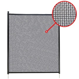 Aqua Select Protect-A-Pool Safety Fencing System for Inground Pools | 5' Fence Height x 12' Wide Section | Keeps Pool Safely Enclosed | Black Mesh | Easy to Install Durable Posts