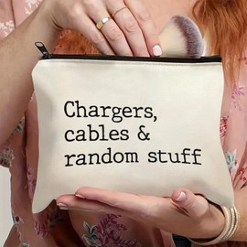 ZOCIGIFTS Plugs Cables & Chargers - Makeup Bag for Women Travel - Zipper Cosmetic Storage Bag with Vibrant Designs, Soft Fabric & Multi-Use Functionality (Gift for Birthdays, Graduation, Christmas