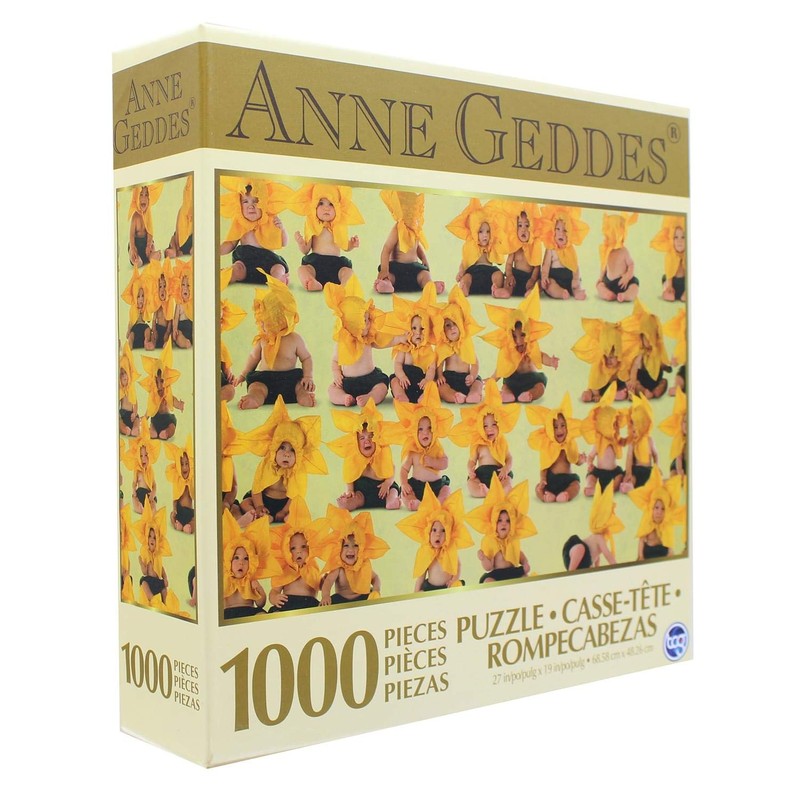 Anne Geddes 1000 Piece Puzzle - Sunflower Babies