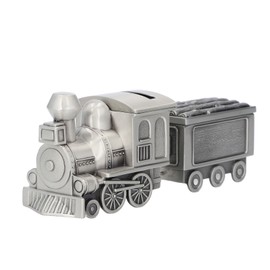 Coin Bank Alloy Retro Train Shaped Decorative Piggy Bank Home Decor for Birthday Festival