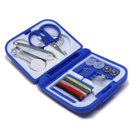 fiXte 14 PCs Travel Sewing Kit Small Sewing Set with Case Needle Handcraft Set Thread Pins Buttons