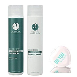 Colure True Color Care SUPER LUXE Shampoo & Conditioner DUO Set (with Sleek Compact Mirror), Zero Color Fade Formula (10.1 oz / 300ml - DUO Kit)