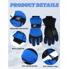 Bencailor 3 Pairs Kids Winter Gloves Waterproof Snow Ski Gloves