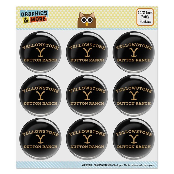 Yellowstone TV Show Dutton Ranch Puffy Bubble Dome Scrapbooking Crafting