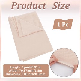 CABODYALS 1.8M White Stretch Mesh Net Fabric Polyester Sheer Netting Spandex Squanre Apricot Color Breathable Needlework Cloth for Sewing Making Clothes Garment Accessories Diy Crafts Supply