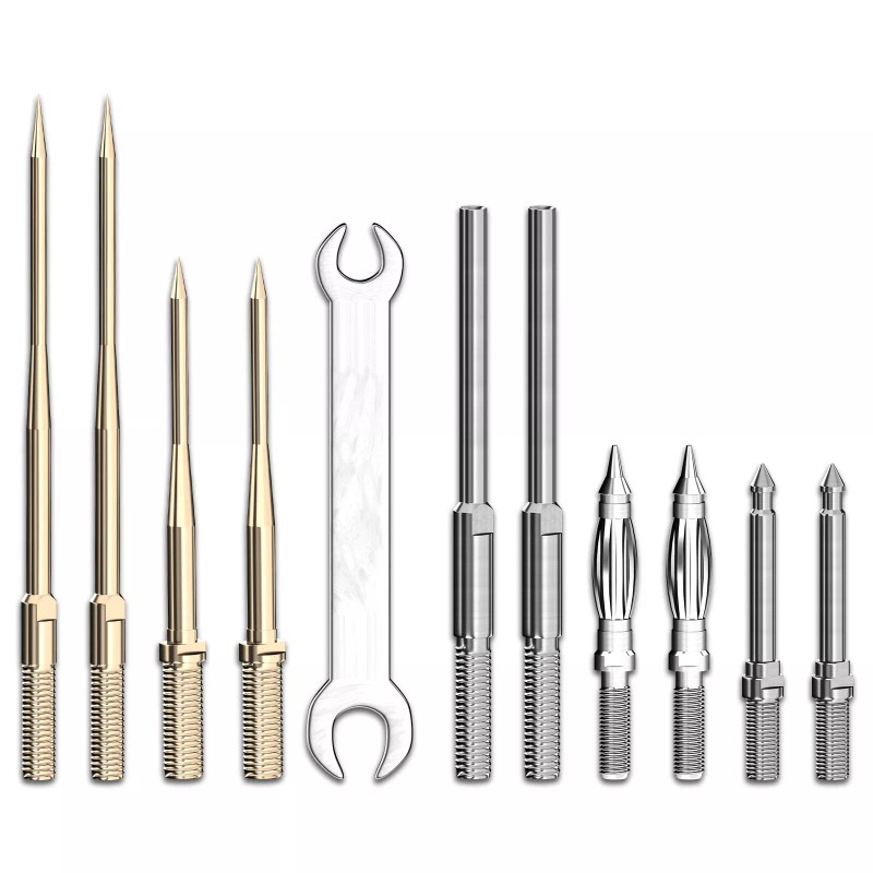 Peakelect Silicone Multimeter Test Leads Kit 25PCS with Replaceable Gold-Plated