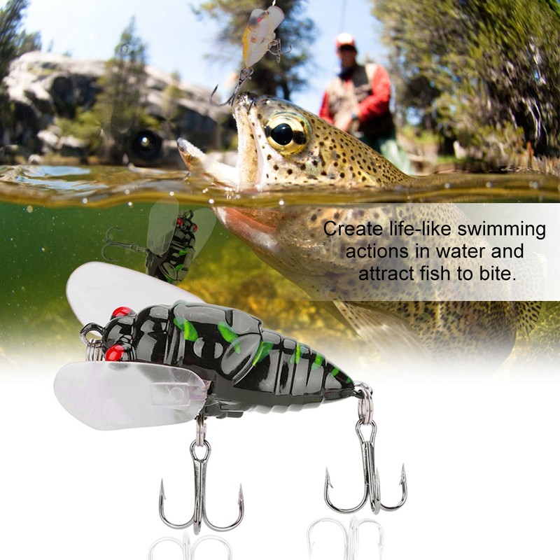8 Colors Colorful Soft Cicada Shape 5cm/6g Simulating Fish Lures