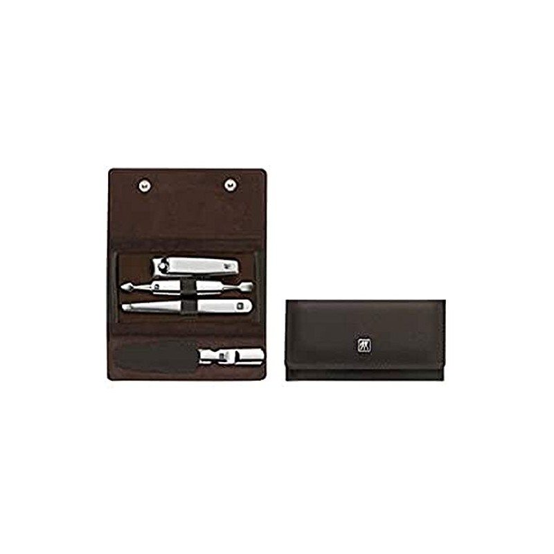 Zwilling J.A. Henckels Manicure Classic 4 Piece Snap Case Brown