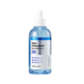 Wellage Real Hyaluronic Blue 100 Ampoule 100ml Quick-drying moisturizing hyaluronic acid / 웰라쥬 리얼 히알루로닉 블루 100 앰플 100ml 속건조 수분보습 히알루론산
