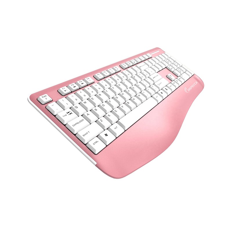 Impecca Pink Wireless Keyboard and Mouse Combo for Computer with