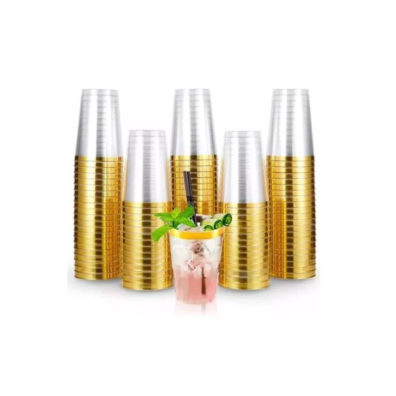 Vasos Elegantes, Dorado, 12 oz
