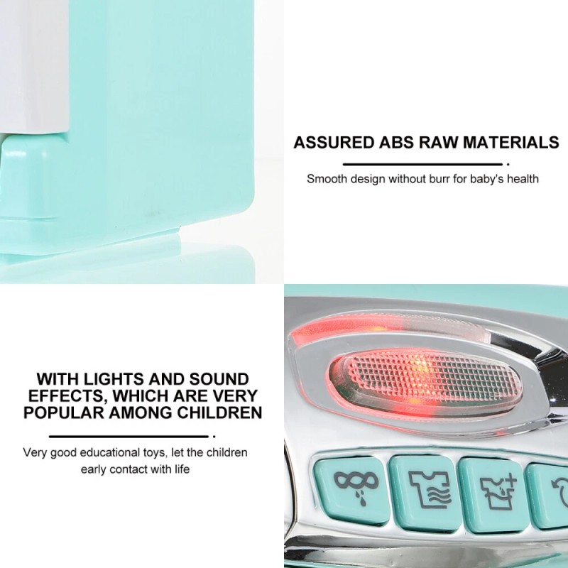 None Simulated Washing Machine Toy Kids Washer Dryer Playset Washer