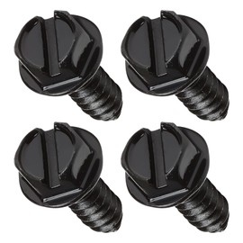 deemars 4PCS License Plate Screws, License Plate Fasteners, Rust-Proof & Anti-Rattle License Plates Bolts, Automotive Accessories Licenses Plate Stainless Steel Bolts Set for Vehicles (Black-4PCS)