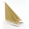 50 Napkins Fabric-Like – Romantic; Colour: Gold, Size: 40 x