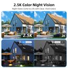 Techage 4G LTE Cellular Solar Security Camera Wireless Outdoor, 2.5K