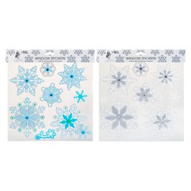 VFM e-Store - Christmas Stickers 2 Varied Designs X 1 Stocking Filler Xmas Present Celebration Festive Winter Ornaments - 34. 6cm X 31. 6cm X 0. 2cm Christmas Themed