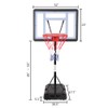 Lyneaca Portable Movable Swimming Pool PVC Transparent Backboard Basketball Stand