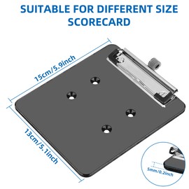 TakeLook Golf Cart Scorecard Holder with Pencil Holder for Club Car,EZGO,Yamaha and Other Brands Golf Carts. Clear and Black-Tinted are Available.5mm Thick Acrylic and More Sturdy. (Black-Tinted)