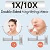 Erlingeryi Wall Mounted Makeup Mirror 1X/10x, 8" Double-Sided Swivel Extendable