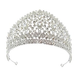 Queen Crown for Women, Birthday Tiara Crowns Clear Rhinestone Headband Wedding Hair Accessoriesfor Bride, Princess Crystal Tiara Quinceanera Pageant Prom Quinceanera Party Crown
