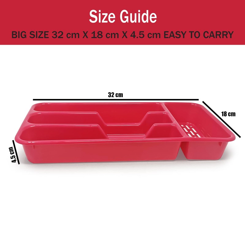 plastific Large CUTLERY TRAY Utensils Spoon Fork Holder Flatware Organiser