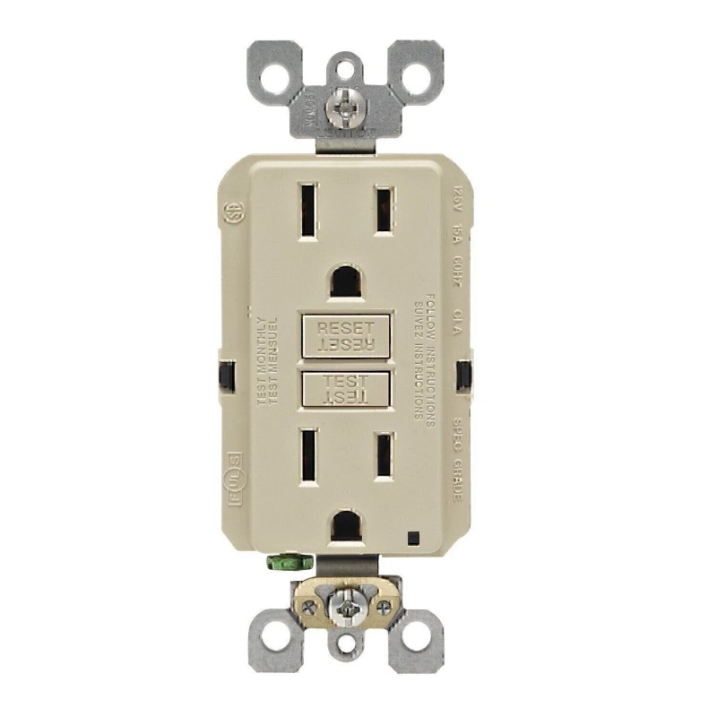 Leviton GFNT1-E Self-Test SmartlockPro Slim GFCI Non-Tamper-Res