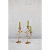 Creative Co-Op Hand-Forged Cast Iron Candelabra with Flowers and Bird,