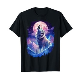 Wolf Moon Howling Funny Wolves pack of wolves T-Shirt