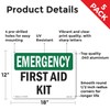 First Aid Kit OSHA Emergency Aluminum Sign 18 Inch x