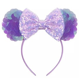 CLGIFT Minnie Ears Collection - Ariel, Sparkle Rainbow, Classic Red Sequin, and More Colors Available