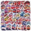 Locomotive Sticker Set 50 Pieces Cute Decoration for Car Laptop Skateboard Bicycle Moped Motorcycle Bicycle Computer Suitable for Adults Children
