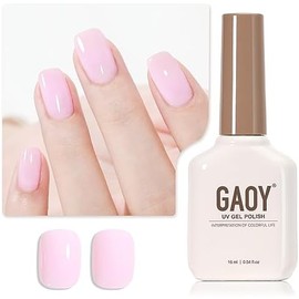 GAOY- Esmalte de uñas en gel rosa bebé, 16 ml, esmalte en gel de secado rápido con luz ultravioleta para manicura casera.