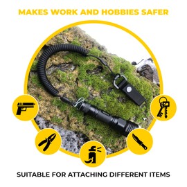 EdcX Paracord Nylon Tactical Lanyard made in Ukraine, spiral cable, elastic key pendant made of Paracord