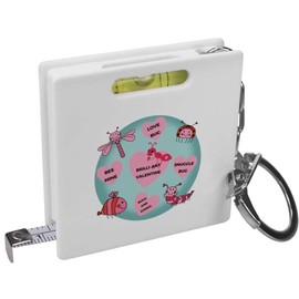 'Love Bugs' Keyring Tape Measure/Spirit Level Tool (KM00042077)