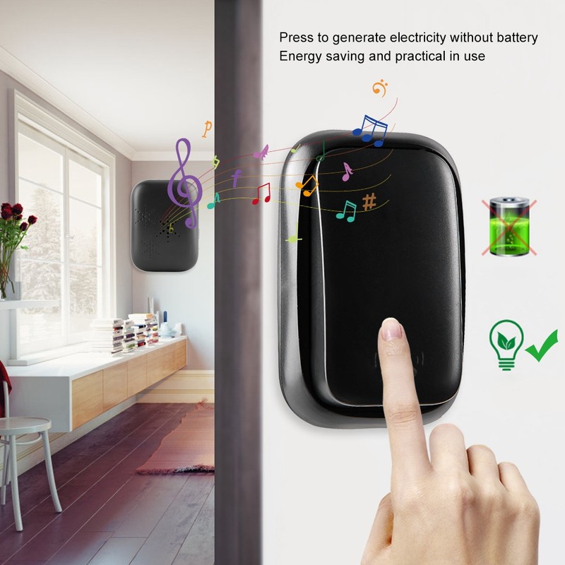 Self Powered IP68 38 Chime Wireless Home Security Electric Doorbell(Model