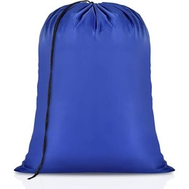 Tear-Resistant Large Laundry Bag with Drawstring, 27 x 35inches，Royal Blue，for Travel and Storage