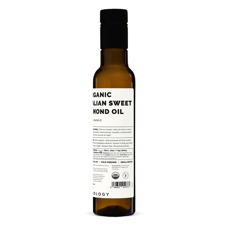 100% Organic Sweet Almond Oil 8.5 fl oz - Cold-Pressed