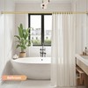 Emlaoe Gold Shower Curtain Rod 34-96 Inches(2.8-8ft) Never Rust Adjustable
