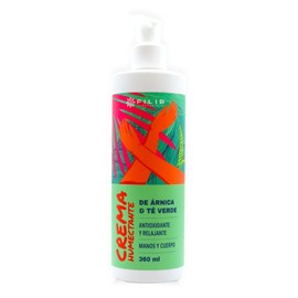 Crema Humectante de Árnica y Té Verde | Hidratación Profunda, Suaviza y Refresca la Piel | Aroma Natural y Uso Diario | 360 ml