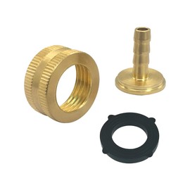 Hooshing 1/4" Garden Hose Repair Kit Brass Hose Mender Connector with Clamps Male and Female Hose End Repair Fittings, 3 Sets