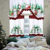 Frienda Christmas Kitchen Curtains Window Curtains and Valance Set Snowman