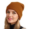 Womens Satin Lined Beanie Wool Knit Cuffed Warm Winter Hats