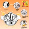 DONGDA Lemon Squeezer Stainless Steel Manual Citrus Juicer with Container