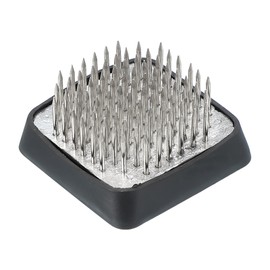 PATIKIL 1.5"x1.5" Flower Frog, Brass Flower Arrangement Holder Square Floral Pin Frogs Ikebana Arranger Tool for Vase Supplies Home Office DIY Craft, Silver