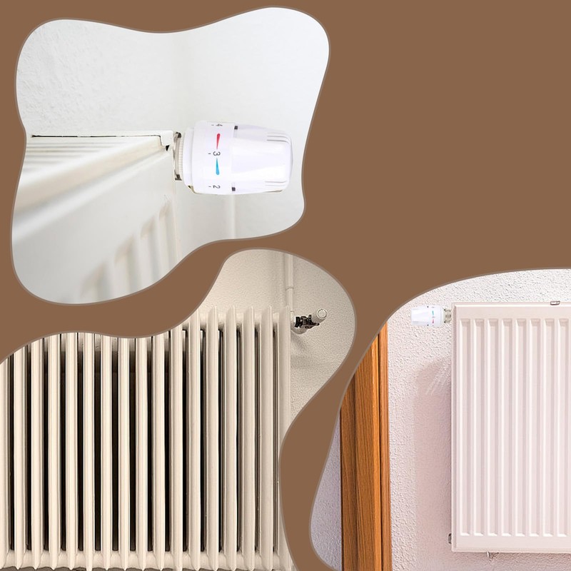 2 Pcs Radiator Valve Thermostatic, Radiator Thermostat Valve Head for