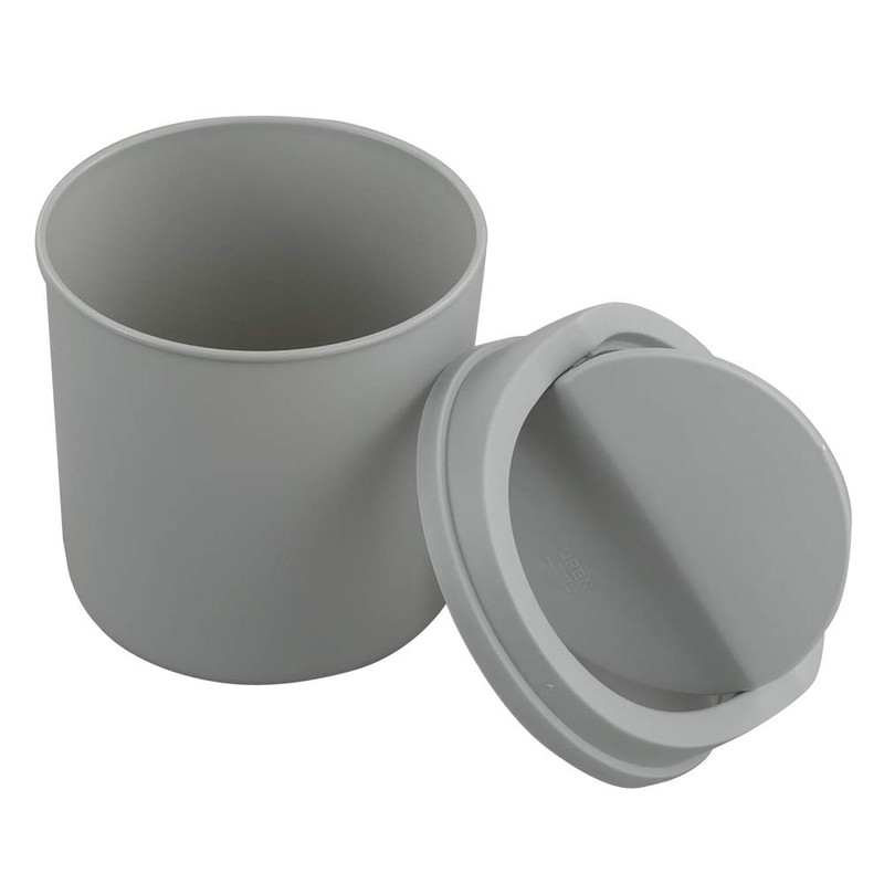 Fiazony Plastic Desktop Mini Trash Can with Swing Lid, Grey
