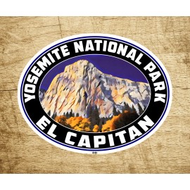 Yosemite National Park El Capitan Decal Sticker California Oval 3 5/8" x 2 7/8"