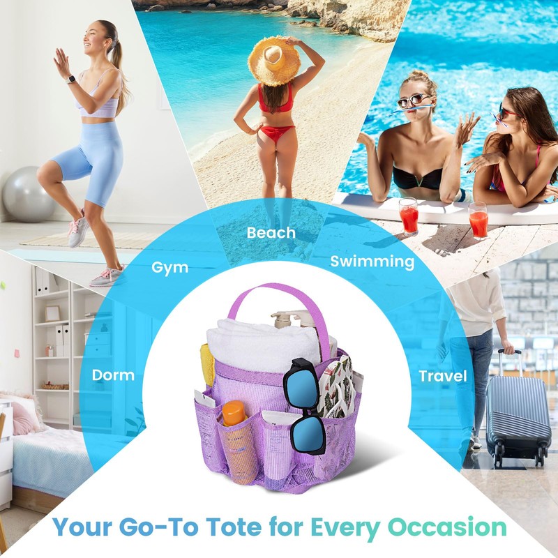 Asisnt Camping Essentials Shower Caddy Portable for College Dorm Room