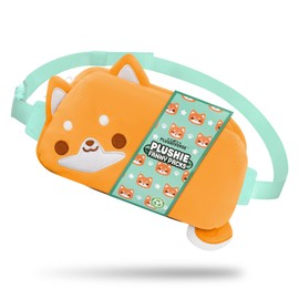 TeeTurtle Plushiverse - Plushie Fanny Pack - Cute Kawaii Orange Shiba Inu - Novelty Hip Waist Crossbody Bag