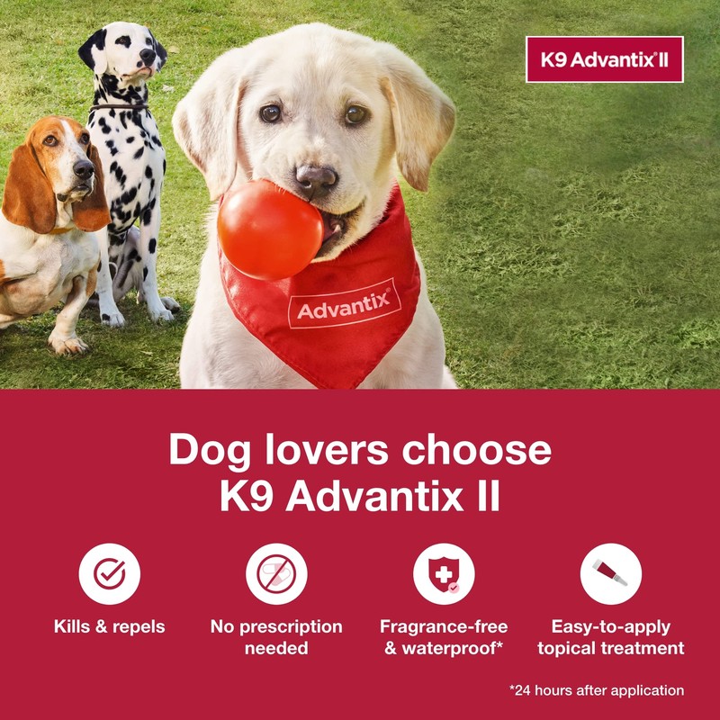K9 Advantix II Medium Dog Vet-Recommended Flea, Tick & Mosquito